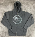 Nike 6.0 HB Pier Hoodie Mens Gray Full Zip Huntington Beach Surf Graphic Sz M