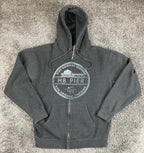Nike 6.0 HB Pier Hoodie Mens Gray Full Zip Huntington Beach Surf Graphic Sz M