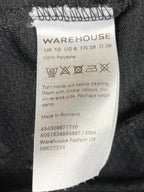 Warehouse Textured Sheath Dress Women’s Black Back Zip Size 6 US