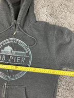 Nike 6.0 HB Pier Hoodie Mens Gray Full Zip Huntington Beach Surf Graphic Sz M