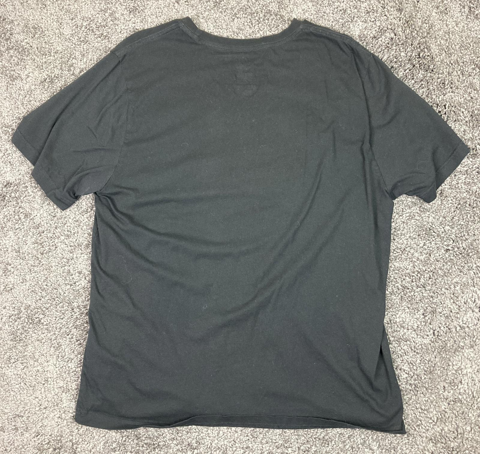 Hurley T-Shirt Men's Graphic Logo Stripe Black Short Sleeve Men Sz XXL