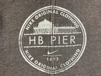Nike 6.0 HB Pier Hoodie Mens Gray Full Zip Huntington Beach Surf Graphic Sz M