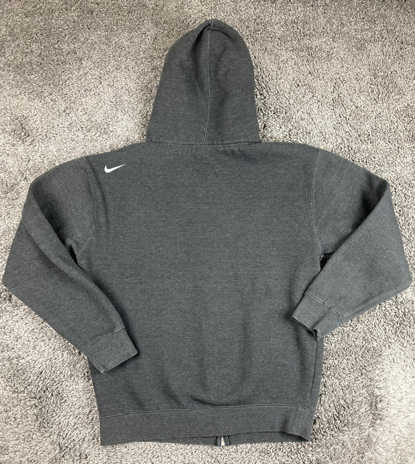 Nike 6.0 HB Pier Hoodie Mens Gray Full Zip Huntington Beach Surf Graphic Sz M