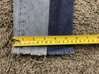 E.L.V. Denim The Twin Straight Jeans Women's Two-Tone Blue Raw Hem Sz 27