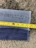 E.L.V. Denim The Twin Straight Jeans Women's Two-Tone Blue Raw Hem Sz 27