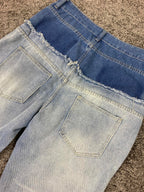 Tenth Series Double You Jeans Two-Tone Double-Waist Sz 2XL Y2K Inspired