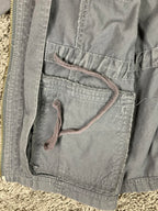 Caslon Utility Jacket Gray Full Zip Drawstring Waist Women’s Size M