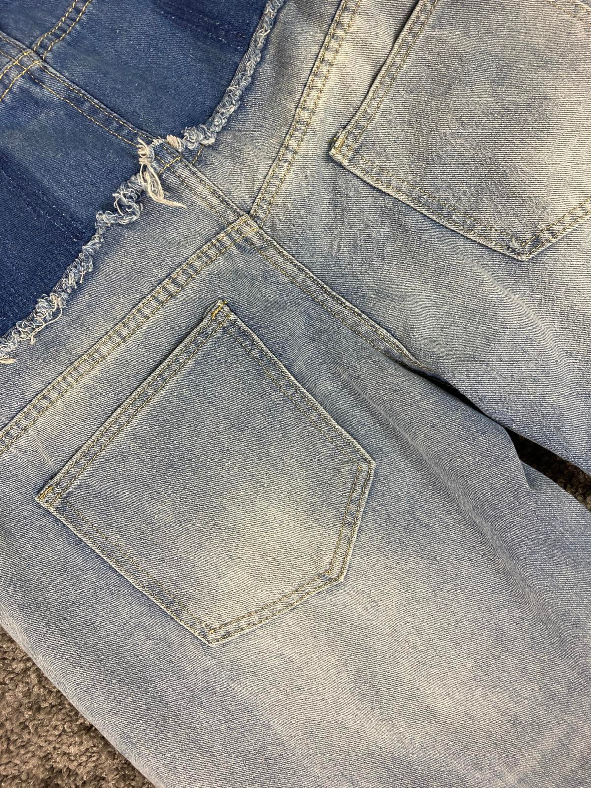 Tenth Series Double You Jeans Two-Tone Double-Waist Sz 2XL Y2K Inspired