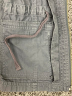 Caslon Utility Jacket Gray Full Zip Drawstring Waist Women’s Size M