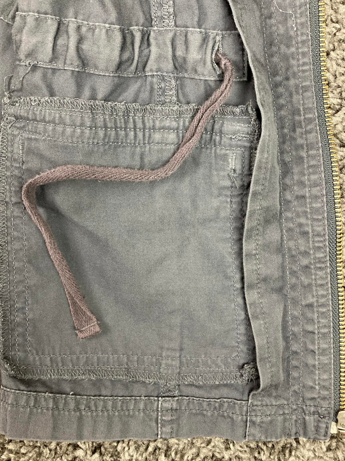 Caslon Utility Jacket Gray Full Zip Drawstring Waist Women’s Size M