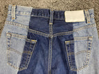 E.L.V. Denim The Twin Straight Jeans Women's Two-Tone Blue Raw Hem Sz 27