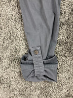 Caslon Utility Jacket Gray Full Zip Drawstring Waist Women’s Size M