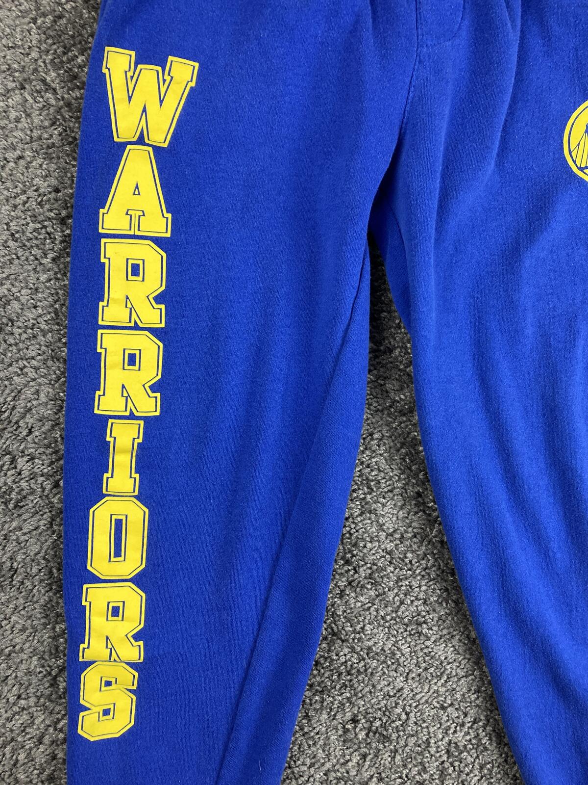 NBA Golden State Warriors Sweatpants Mens Ultra Game Blue Fleece Joggers Pants M