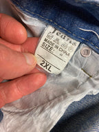 Tenth Series Double You Jeans Two-Tone Double-Waist Sz 2XL Y2K Inspired