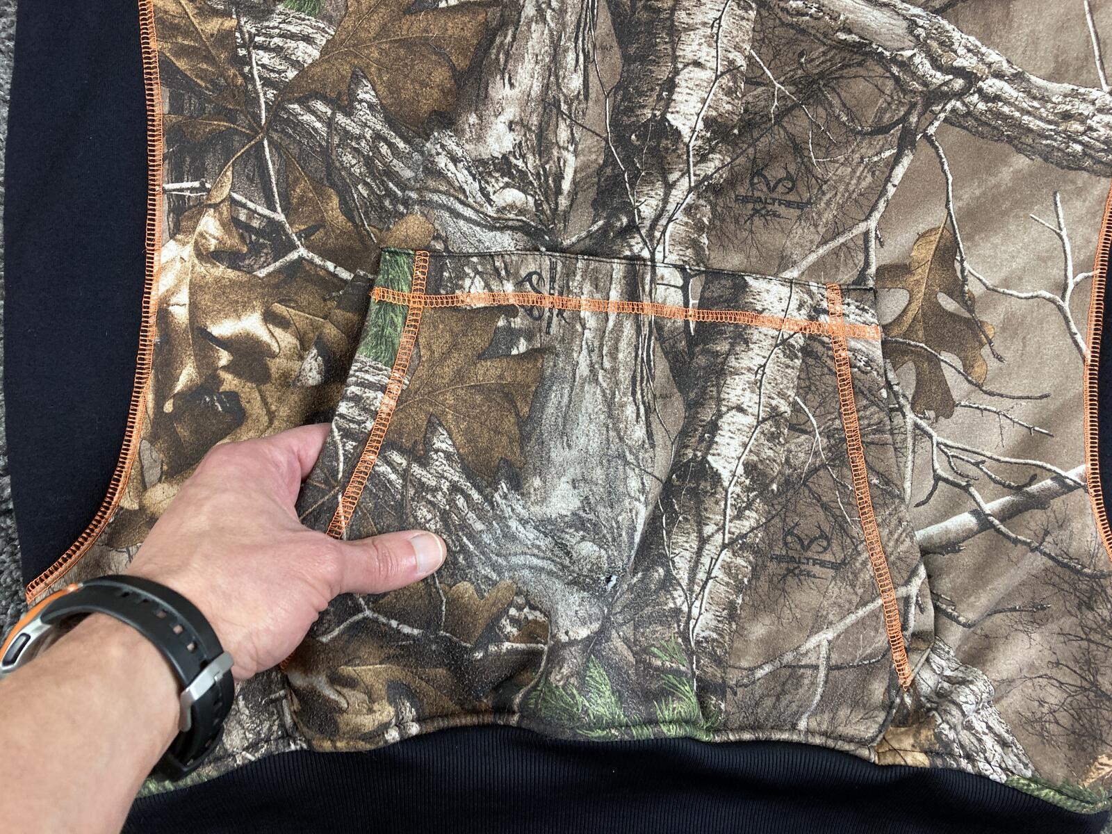 Realtree Camo Hoodie Men's Mile Stone Hunting Camouflage Fleece Sweatshirt Sz XL