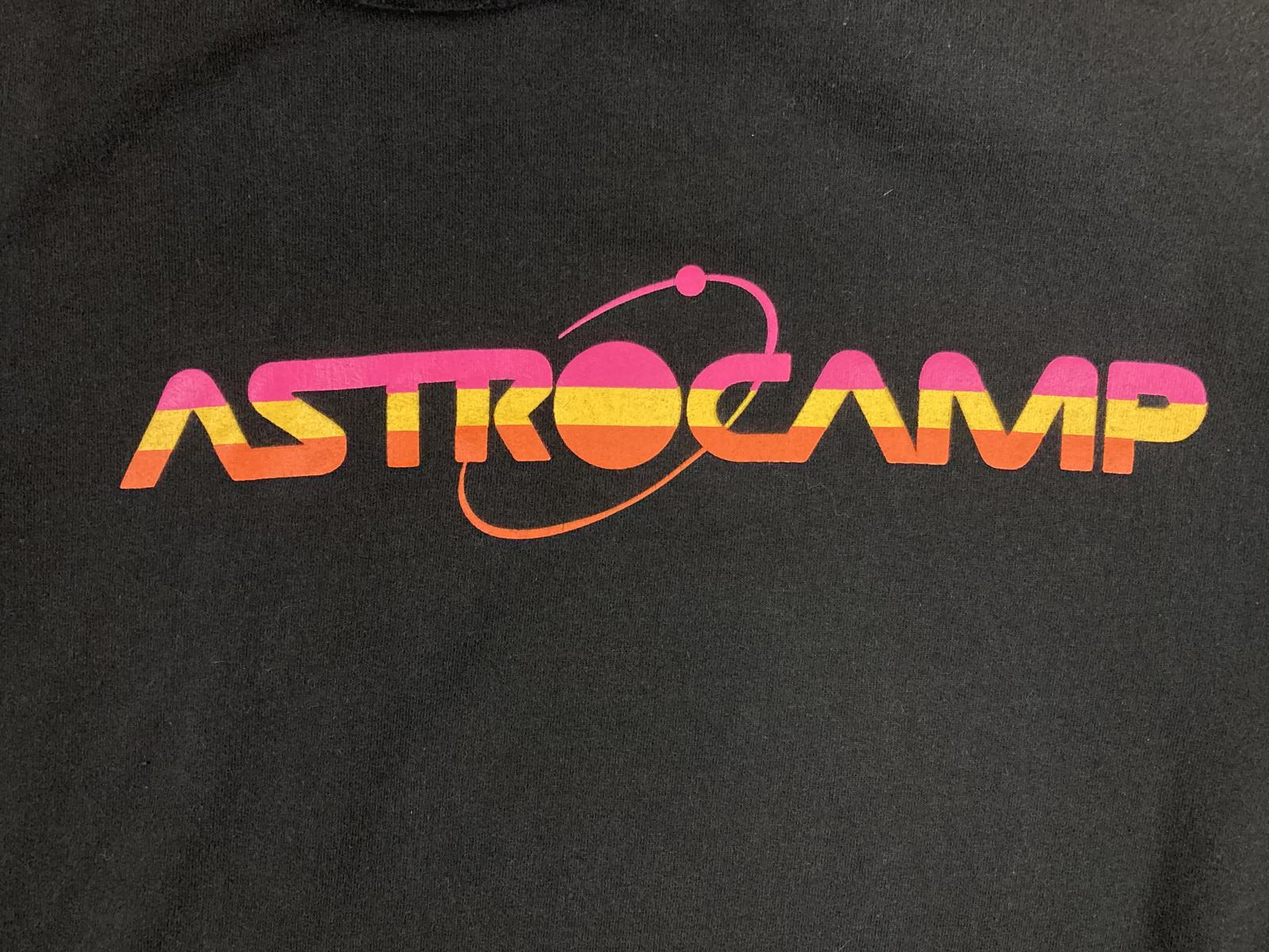 Independent Trading Co AstroCamp Black Hoodie Graphic Logo Unisex Size M