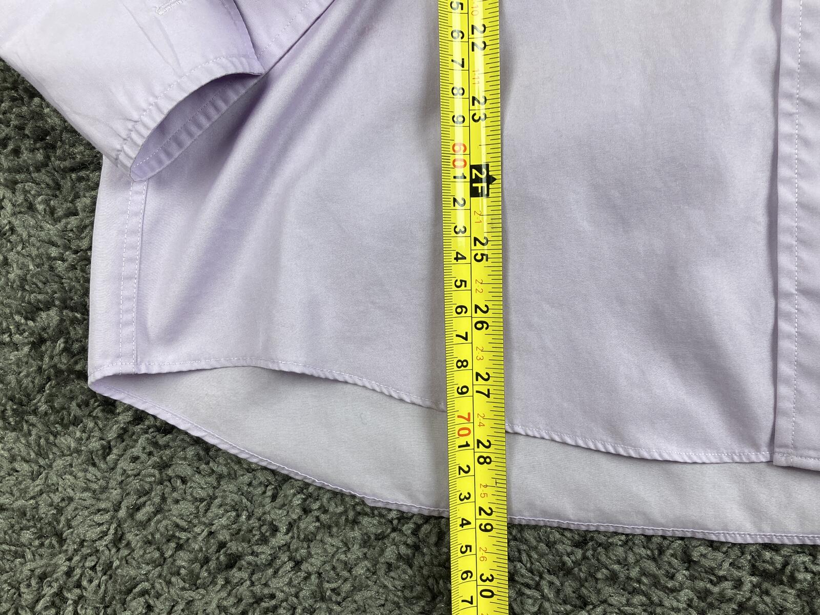 Charles Tyrwhitt Mens Dress Shirt Slim Fit Lavender Cotton French Cuff  15/33