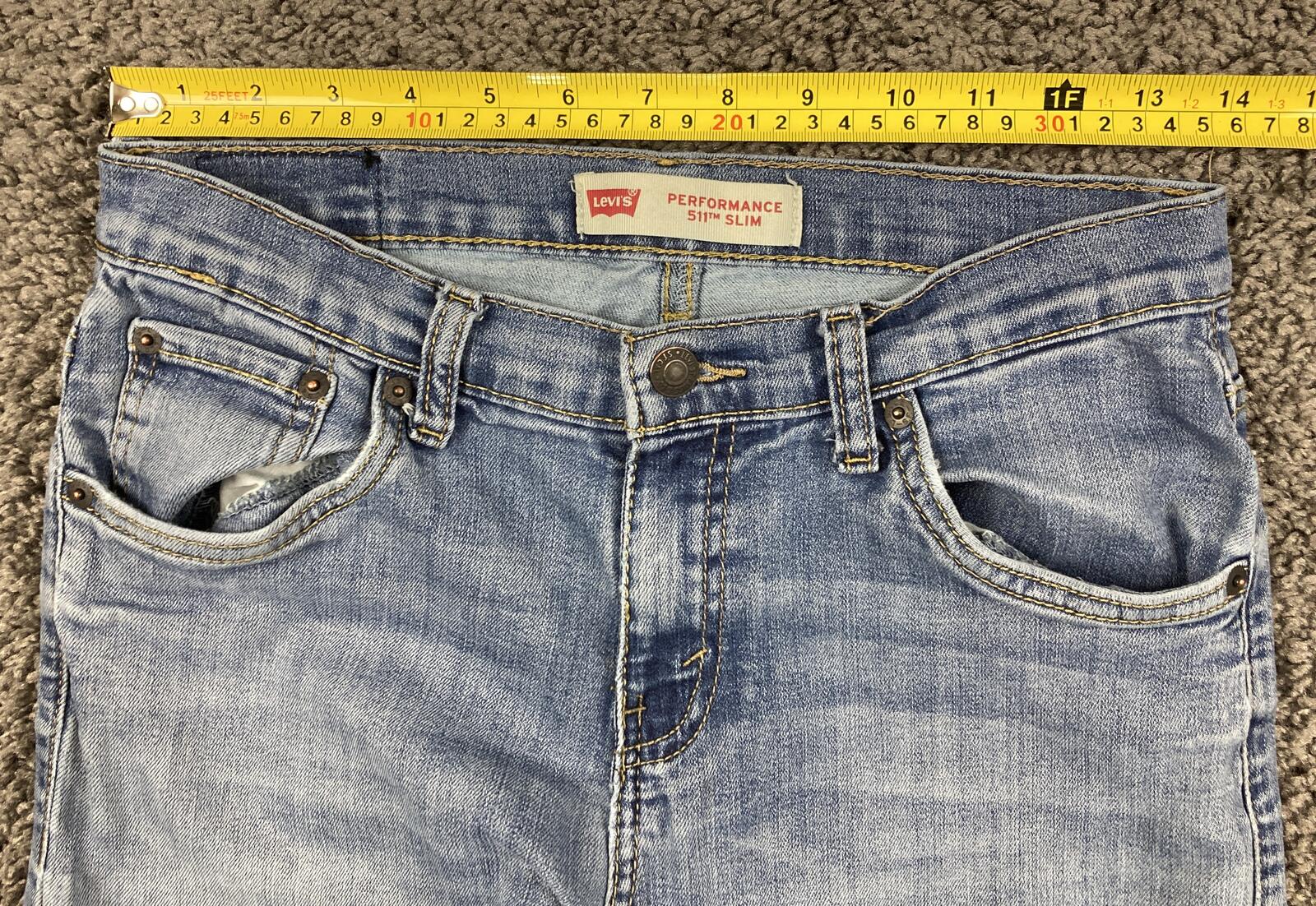 Levi's 511 Jeans Men's Light Wash Slim Performance Stretch Sz 28x28