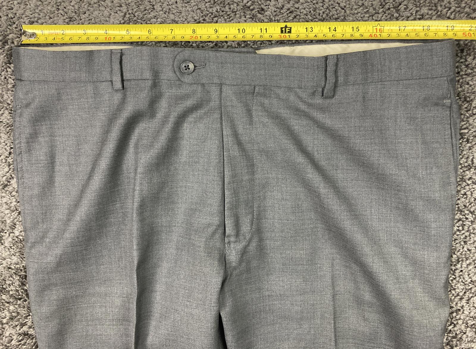 Joseph Abboud Dress Pants Zignone Men's Gray Italy Super 110's 100% Wool Size 38