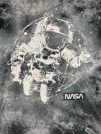 NASA T-Shirt Astronaut Tie Dye Men's Gray Space Graphic Sz XL