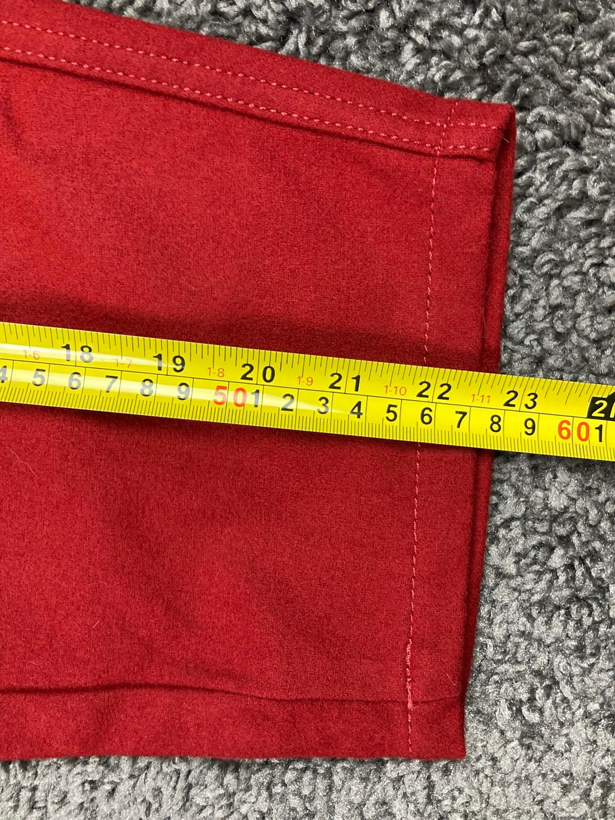 Comme des Garçons SHIRT Cropped Wool Pants Mens Red Made in France Size S