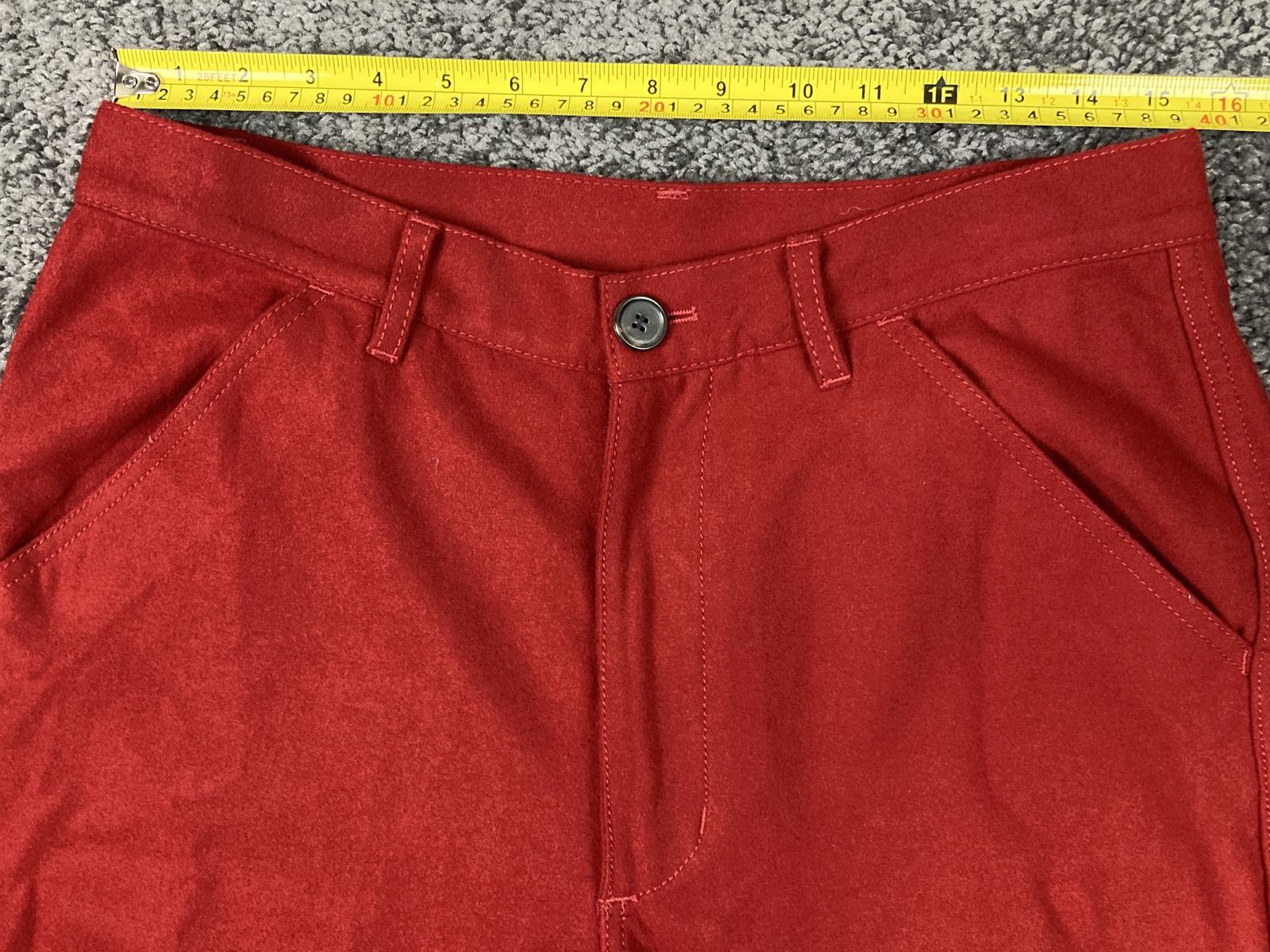 Comme des Garçons SHIRT Cropped Wool Pants Mens Red Made in France Size S