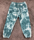 Vans Women Cloud Wash Sweatpants Teal Tie Dye Fleece Relaxed Joggers Sz XL