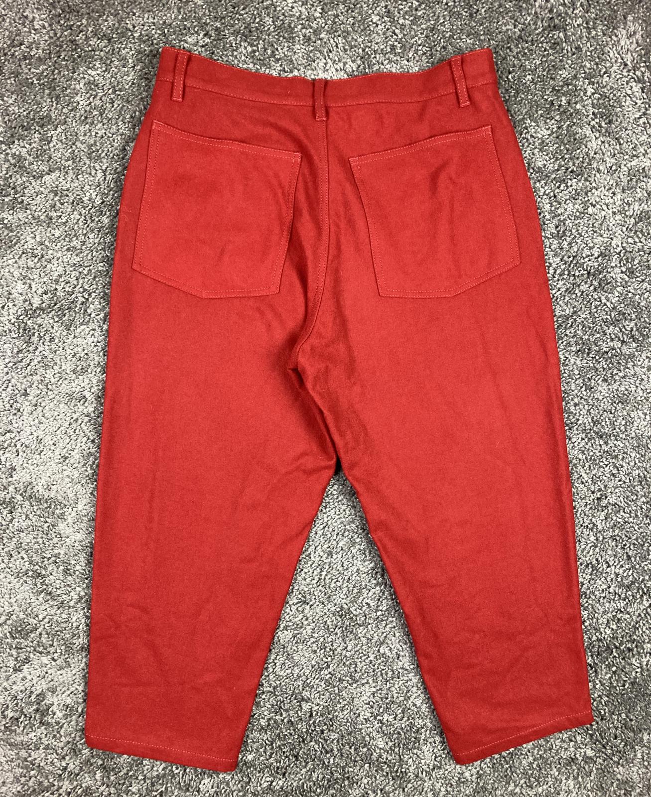 Comme des Garçons SHIRT Cropped Wool Pants Mens Red Made in France Size S