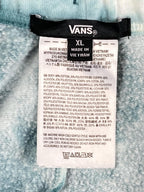 Vans Women Cloud Wash Sweatpants Teal Tie Dye Fleece Relaxed Joggers Sz XL