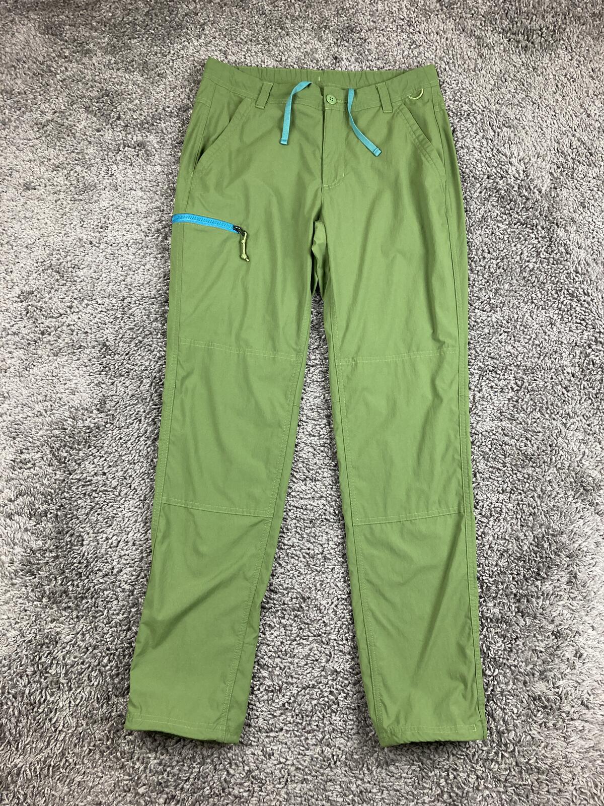 REI Co-op Trailmade Pants Women's Green Hiking Nylon Stretch Sz 6