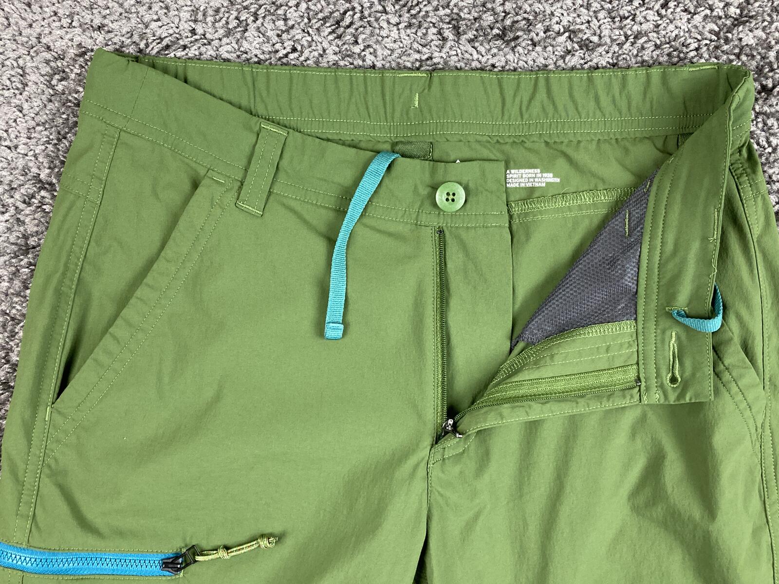 REI Co-op Trailmade Pants Women's Green Hiking Nylon Stretch Sz 6