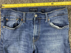 Lucky Brand 410 Athletic Straight Jeans Men’s  Blue Distressed Sz 32x32