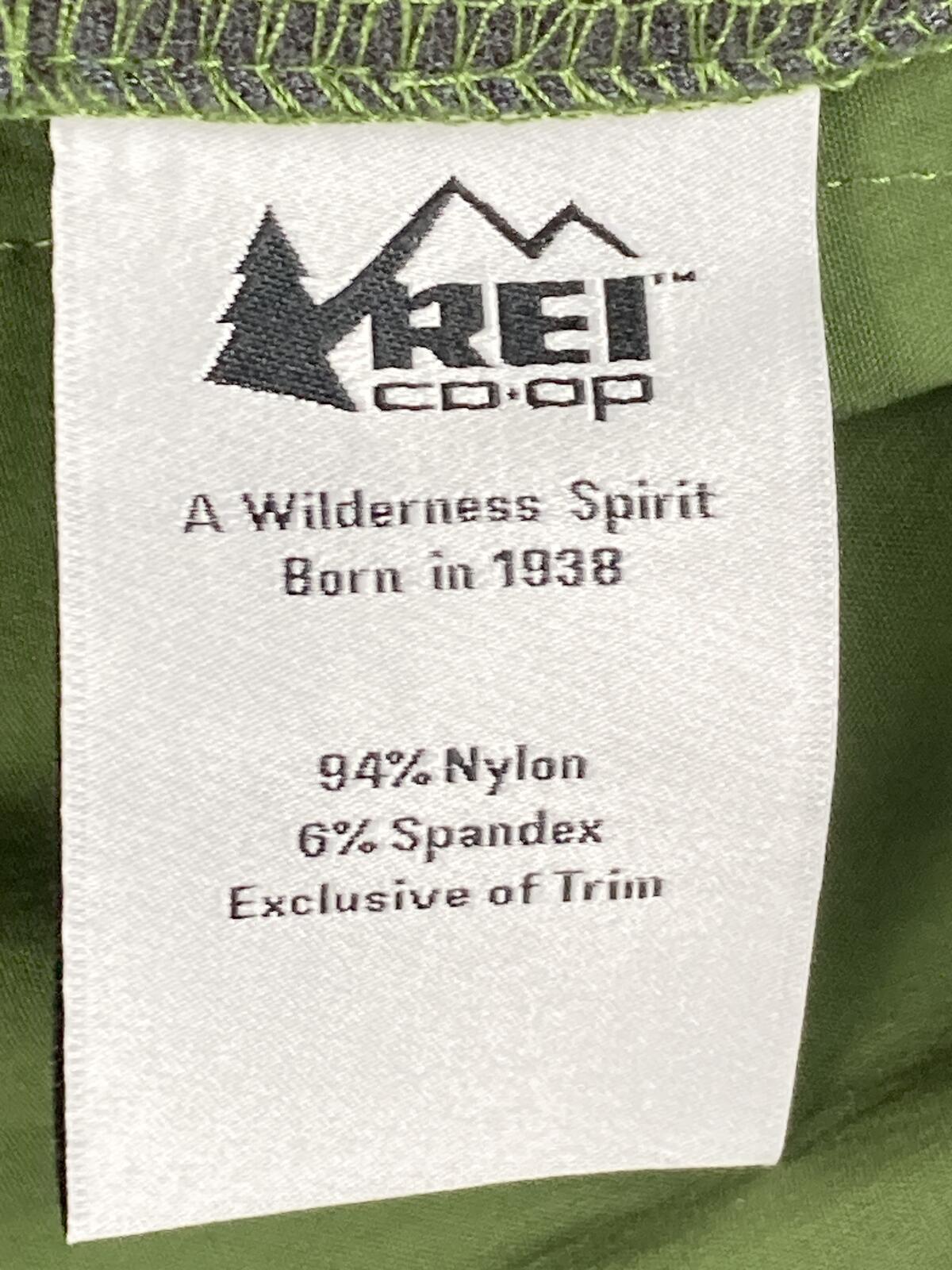 REI Co-op Trailmade Pants Women's Green Hiking Nylon Stretch Sz 6