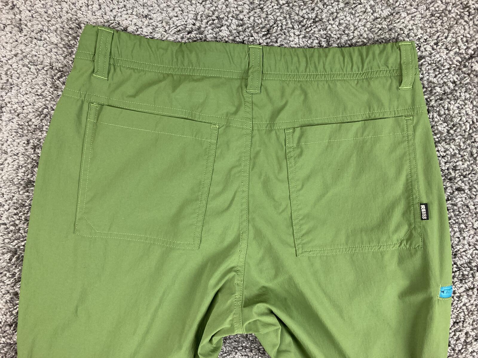 REI Co-op Trailmade Pants Women's Green Hiking Nylon Stretch Sz 6