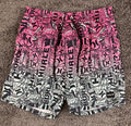 Hurley 25th Cannonball Volley Swim Trunks Mens Pink Green Ombre Board Shorts M