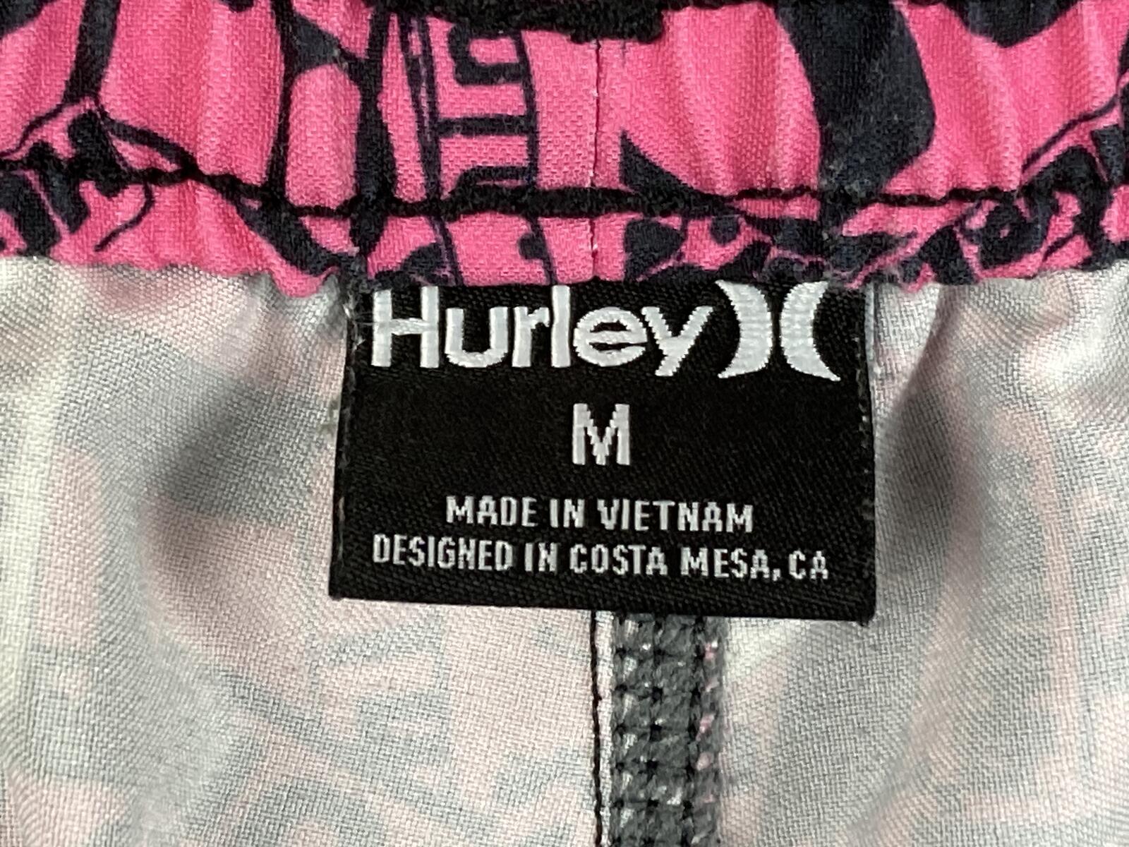 Hurley 25th Cannonball Volley Swim Trunks Mens Pink Green Ombre Board Shorts M