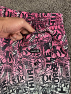 Hurley 25th Cannonball Volley Swim Trunks Mens Pink Green Ombre Board Shorts M