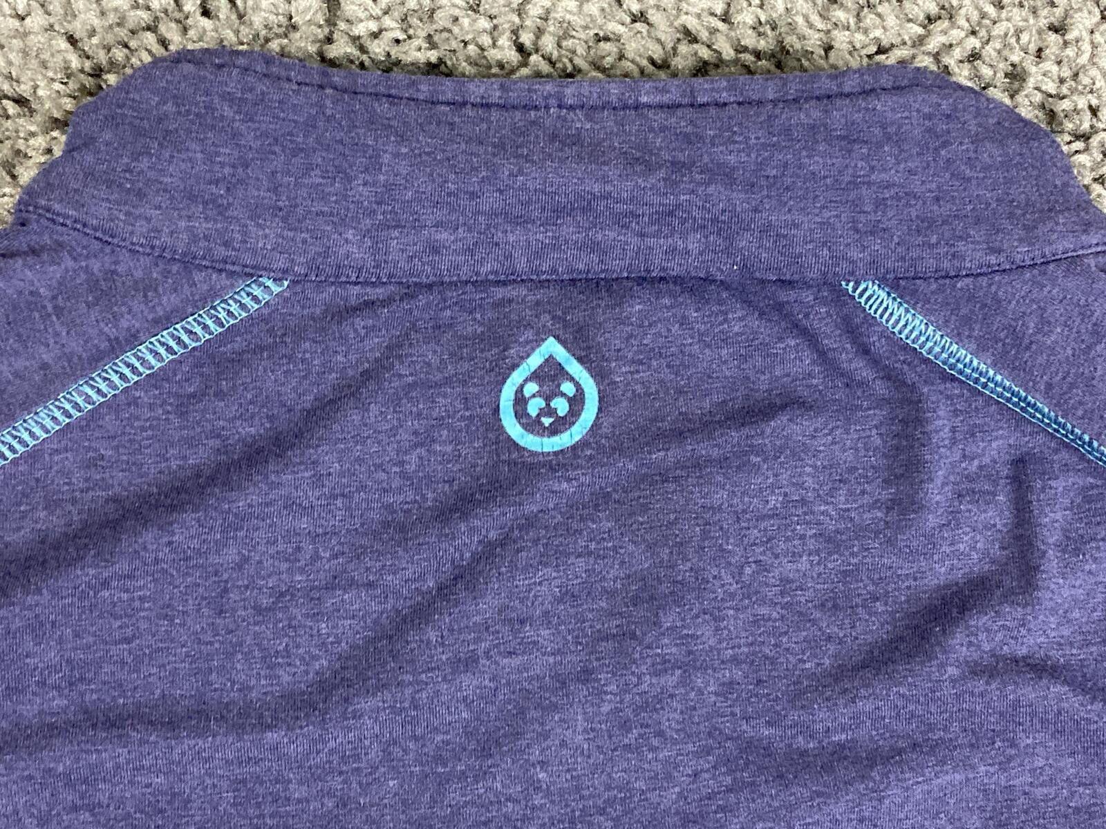 Tasc Performance Men Quarter Zip Pullover Purple Bamboo MOSOtech Sweatshirt SzL