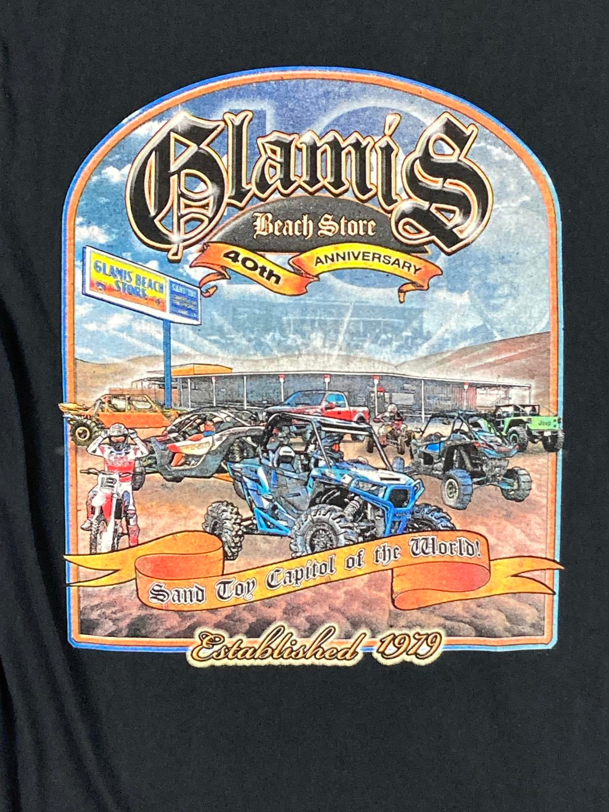 Glamis Beach Store Long Sleeve Black T-Shirt 40th Anniversary Men's Sz  L