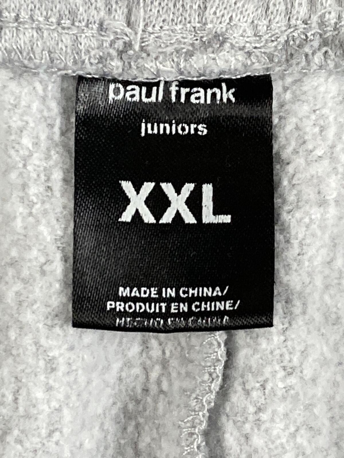 Paul Frank Sweatpants Juniors Gray Wide Leg Julius Monkey Y2K Lounge Pants XXL