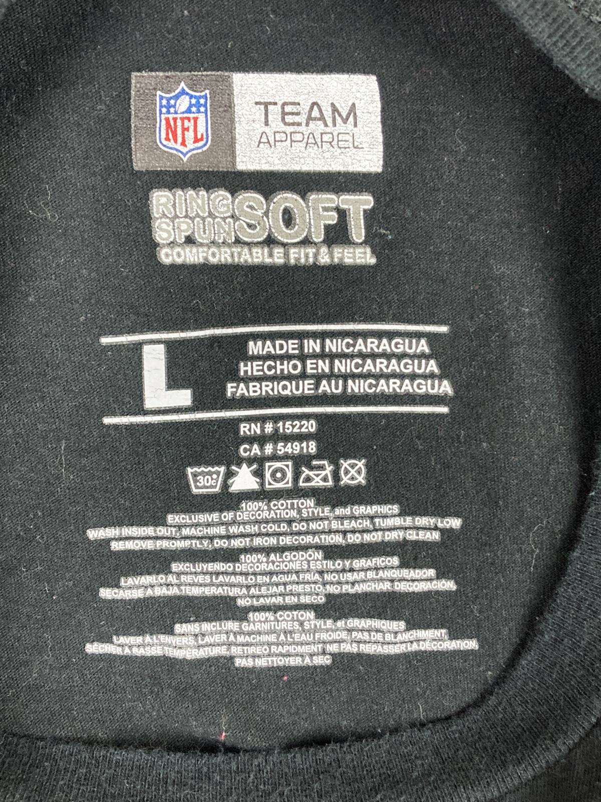 Pittsburgh Steelers T-Shirt Ring Spun Soft Men's Black NFL Team Apparel  Size L