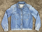 Zara TRF Denim Jacket Cropped Women’s Blue Size S
