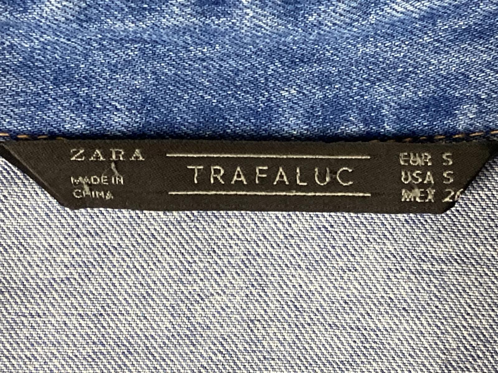 Zara TRF Denim Jacket Cropped Women’s Blue Size S