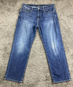 Lucky Brand 410 Athletic Slim Jeans Mens 34x30 Haze Blue Coolmax Stretch Denim