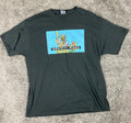 Port & Company "Graffiti Pizza" Street Art T-Shirt Men's Sz XL Black Graphic Tee