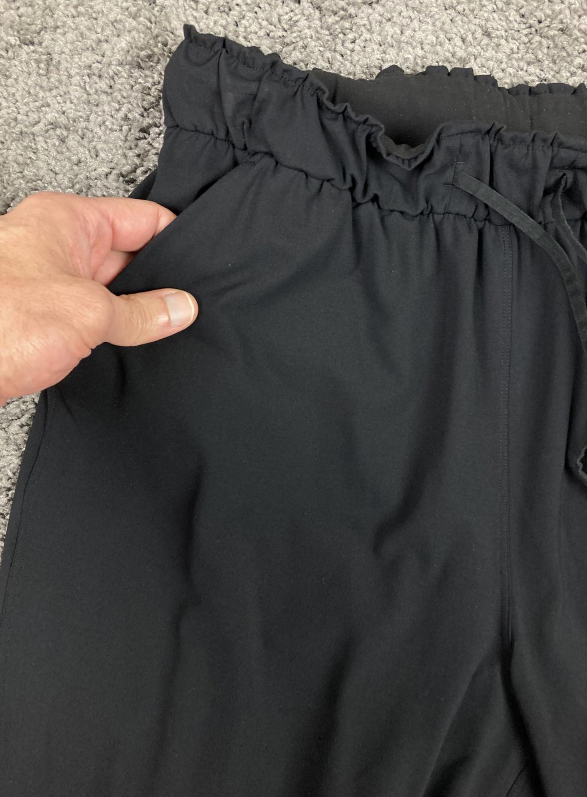 lululemon Jogger Pants Women’s Black High Rise Stretch Drawstring Pockets Size 8