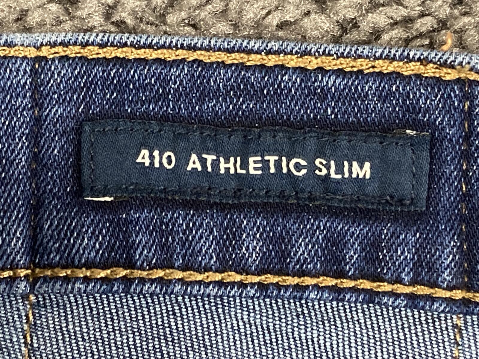 Lucky Brand 410 Athletic Slim Jeans Mens 34x30 Haze Blue Coolmax Stretch Denim