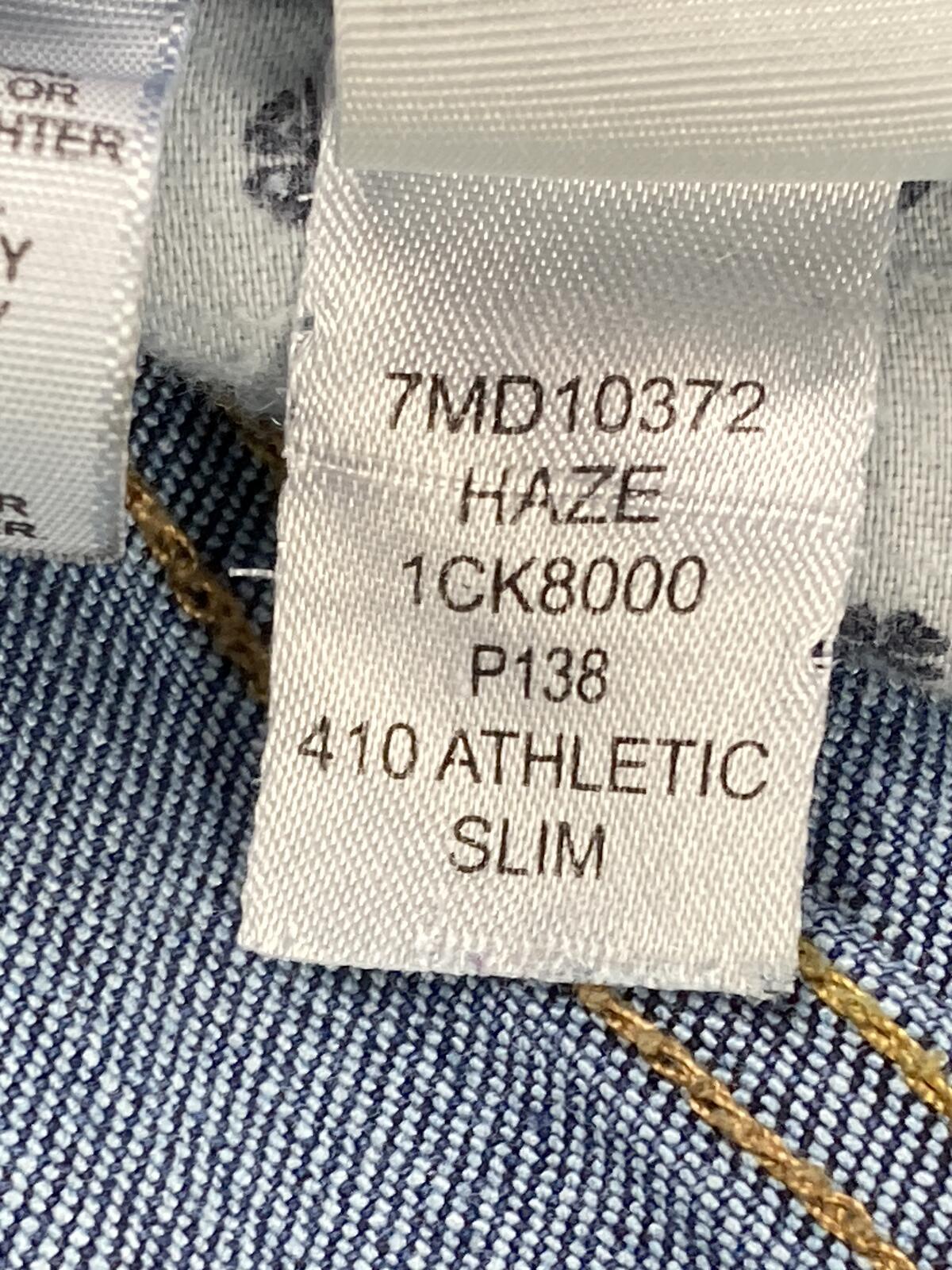 Lucky Brand 410 Athletic Slim Jeans Mens 34x30 Haze Blue Coolmax Stretch Denim