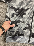 Da Hui Full Zip Hoodie Men's Gray Camo Lightweight Jacket Sz XXL
