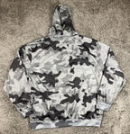 Da Hui Full Zip Hoodie Men's Gray Camo Lightweight Jacket Sz XXL